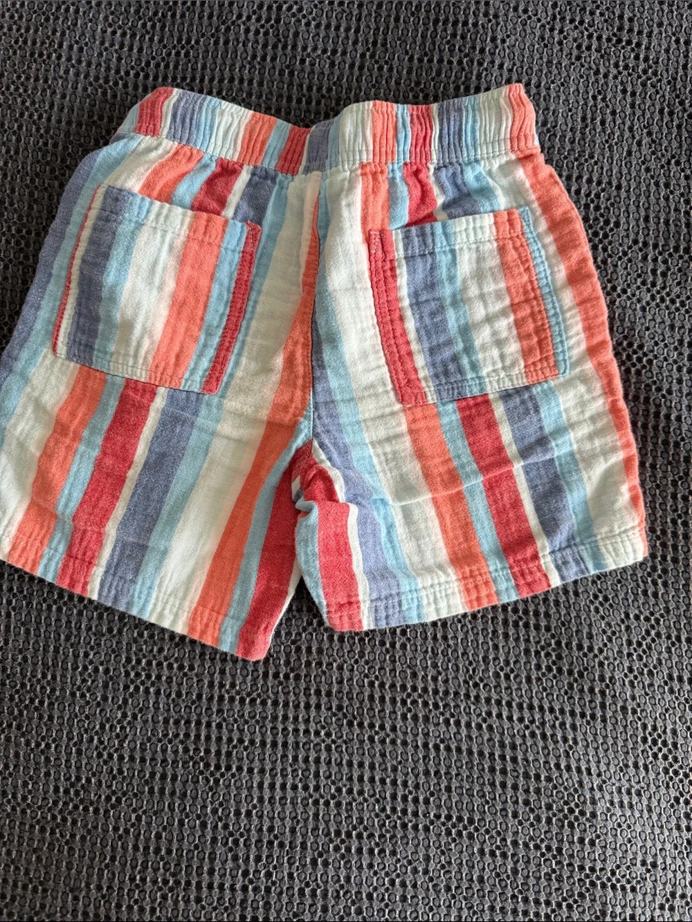 Cat & Jack Striped Pull-On Shorts - Red, Blue, Cream